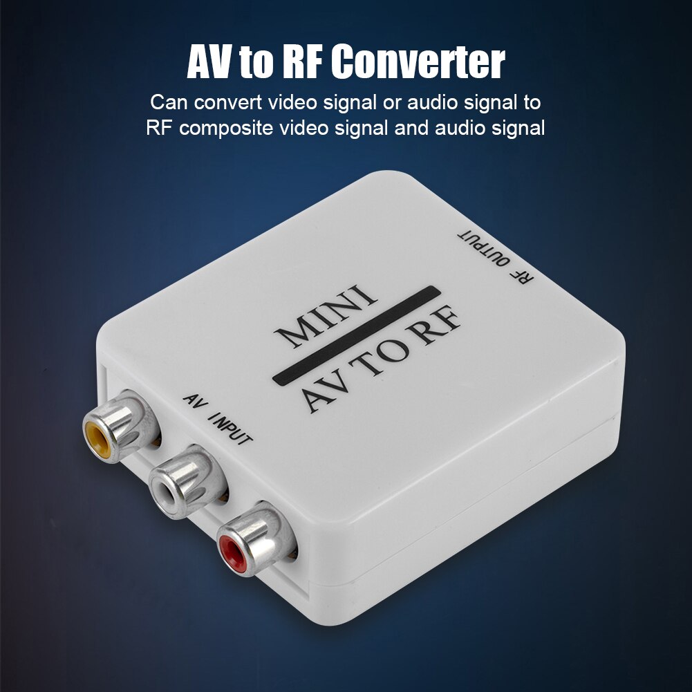 Multi-functional HD Video Adapter AV To RF Video Converter Durable Practical Classic Support RF 67.25/61.25MHz Amplifier