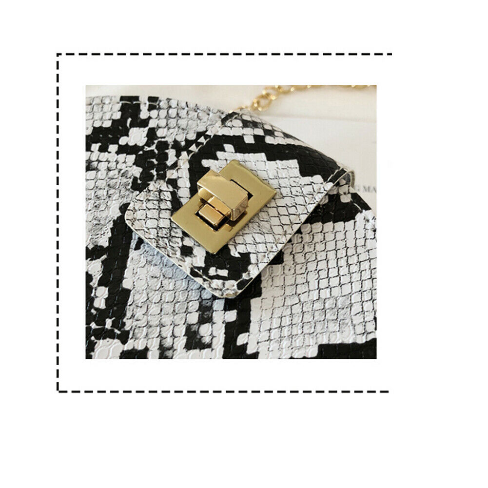 neueste Heiße Frauen Runde Handtasche PU Schulter Schlange Haut Gedruckt Bote Tasche Frauen Schulranzen Tote Geldbörse Taschen