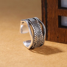 925 Sterling Zilveren Sieraden Mode Vintage Golvend Ring Vrouwen Opening Wijsvinger Ring Thai Zilveren Accessoires