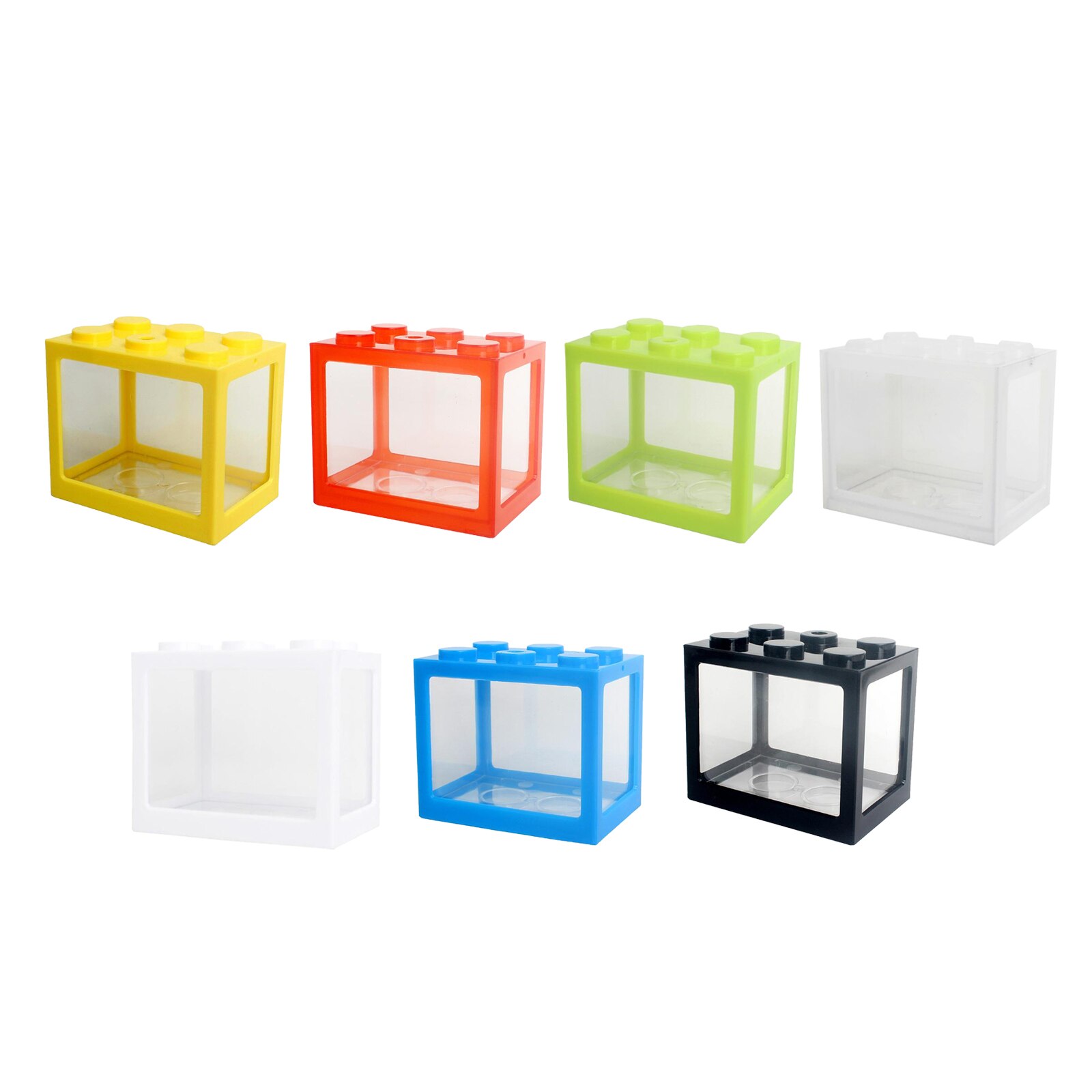 Mini Aquarium Clear Fish Tank Box for Betta Goldfish Insect Office Desktop Decor