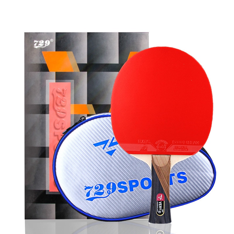 Originale 729 vennskap veldig 6 stjerners bordtennisracketer ferdige racketer racket sport kviser i gummi ping pong bag
