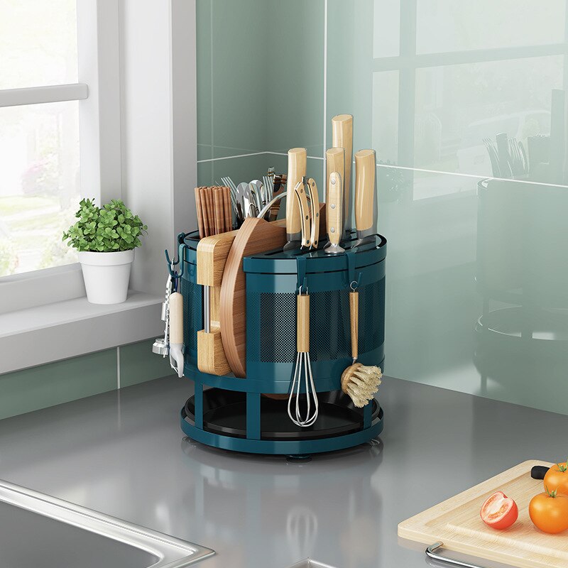 Knife Stand Rotatable Knife Holder Stand Kitchen Accessories Knife Block Kitchen Organization Storage Chopping Board Storage