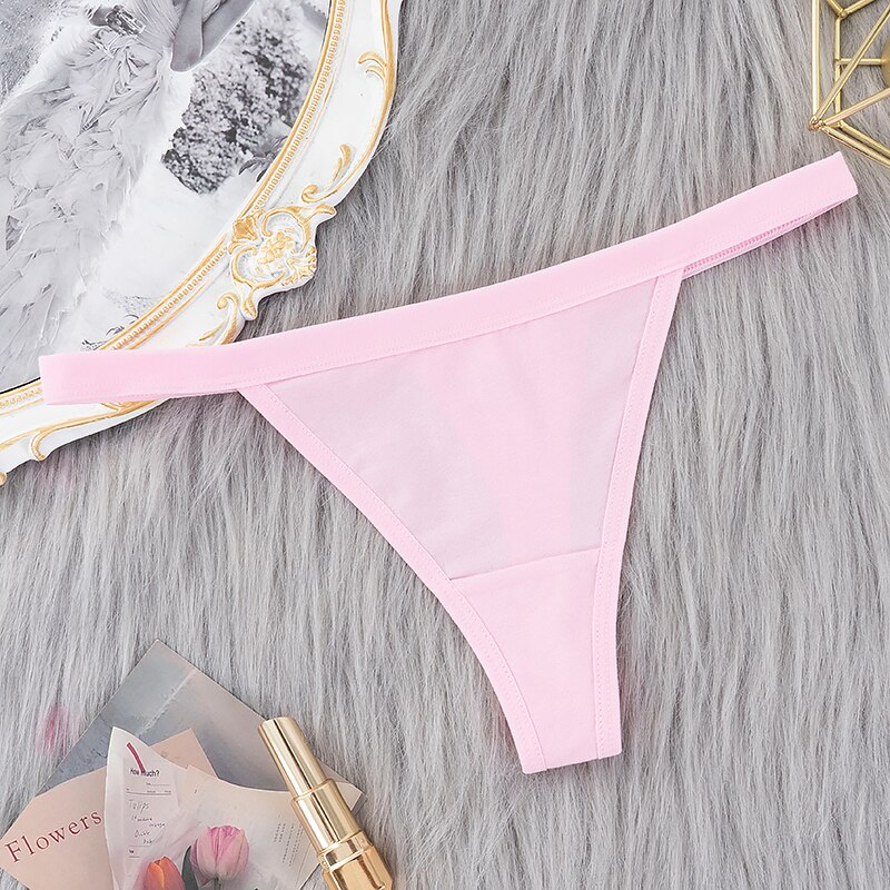 Women Cotton G String Thongs Low Waist Comfortable Panties Female Seamless Breathable Thong Underwear Intimate Lingerie