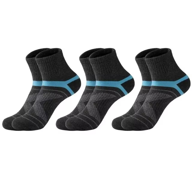 Chaussettes de dehors Noires pour Homme, Décontractées, de , Respirantes, pour Automne et Hiver, Lot de 3/5/10/20 Paires: Rouge bleu