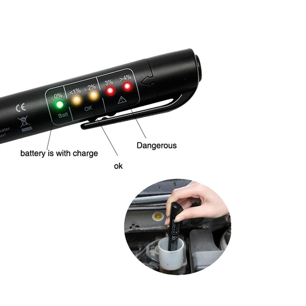 Caneta verificadora para fluido de freio, verificador com precisão do óleo do freio do carro, testador digital pontil3/pontil4/pontil5, teste de freio ferramenta de diagnóstico de caneta