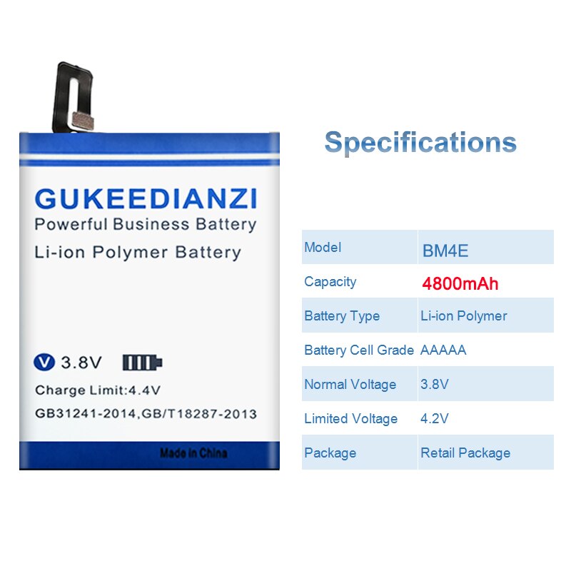 GUKEEDIANZI-Batería de repuesto BM4E para Xiaomi MI Pocophone F1, Original, 5400mAh, auténtico, juegos de herramientas