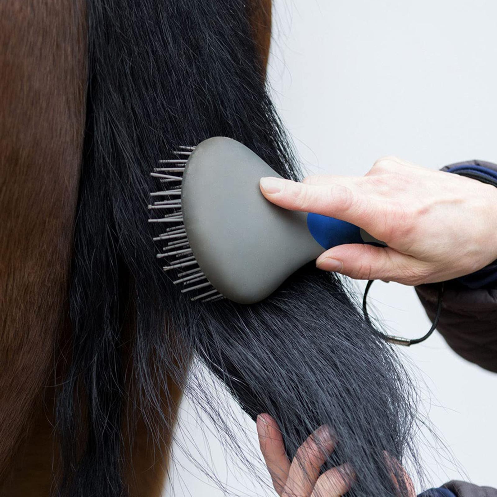 Paardenborstels voor het verzorgen van manen en staart, paardenborstels met ergonomisch handvat, paardenmassageborstel, paardenhaarborstel