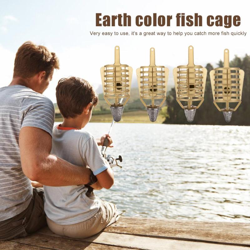 Bateau carpe pêche distributeur d'appâts Cages porte-leurre panier Cage piège de pêche plomb plombs plastique pêche leurre Cage