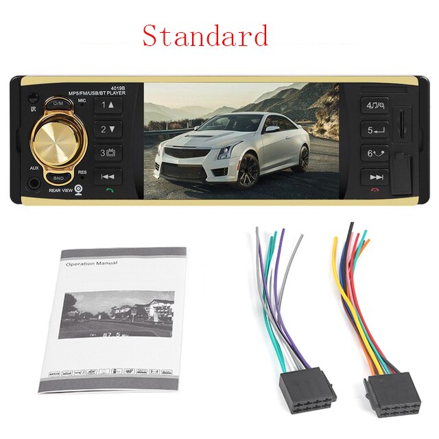 4019B In Dash Car Stereo 4.1 inch Bluetooth AUX USB Radio Digital Media Receiver with Preset Aux Audio Input Reset Key: 03