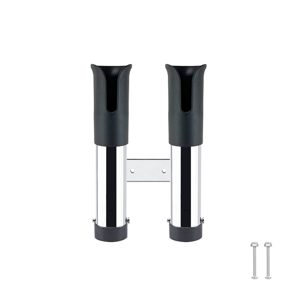 Fishing Rod Holder 2 Tubes Link Slotted Rod holder Boat Fishing Rod Rack Holder Portable Pole Tube Mount Bracket Marine Grade