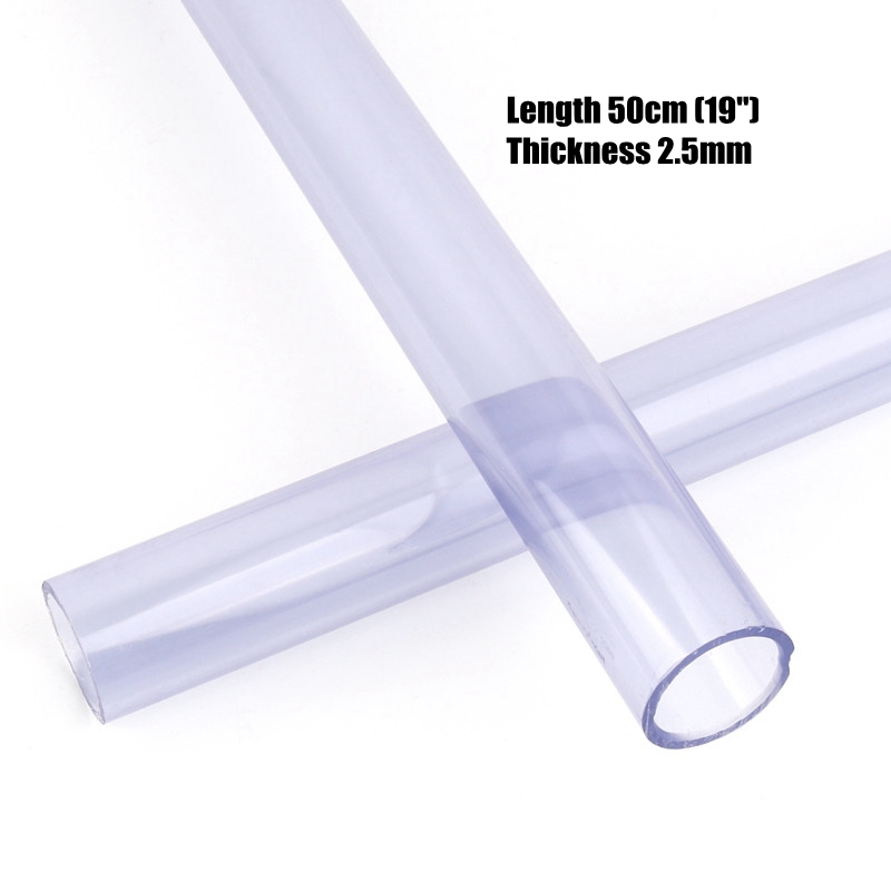 2pcs Outer Dia 20 25mm Transparante PVC Pijp Aquarium Pijp Water Tank Fittingen Hard UPVC Buis Water Tuin pijp Lengte 48 ~ 50cm