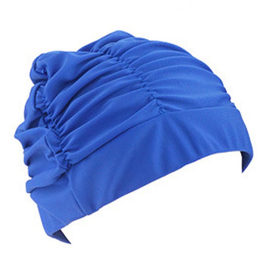 Zwemmen Hoed Vrouwen Unisex Haar Badmuts Badmuts Stretch Drape Waterdichte Flexibele Badmuts Oor Beschermen Lang Haar