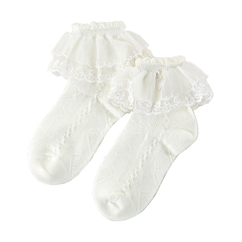 Frühling und Herbst Kinder Socken Dünne Mädchen Mesh Kurze Socke Schmetterling Spitze Atmungs Prinzessin Socken