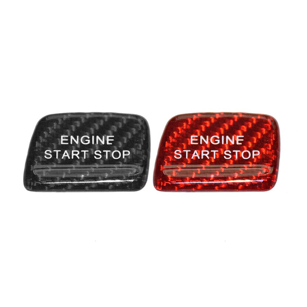 Voor Chevrolet Camaro Auto Koolstofvezel Motor Start Stop Knop Cover Keyless Decoratie Stickers Rood/Zwart