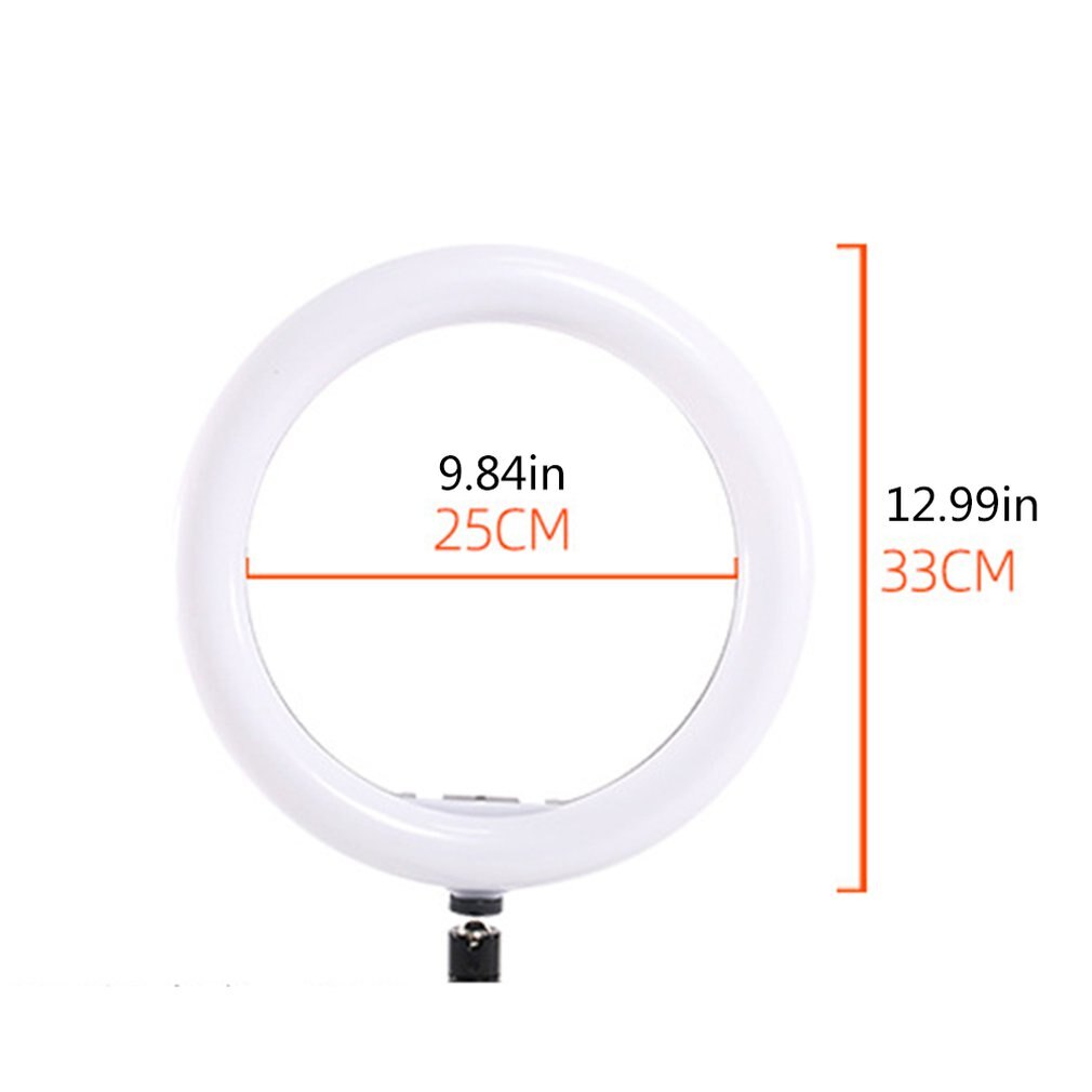 13 Inch Flat Ring Light Selfie Beauty Photography Mobile Phone Live Light Three Color Temperature LED Fill Light