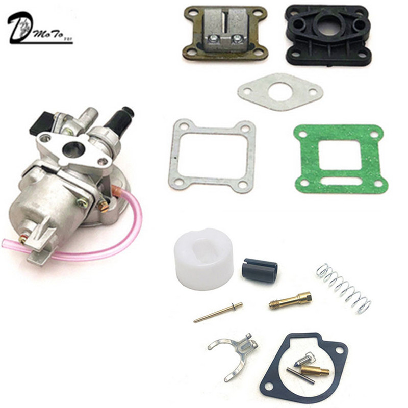 47cc 49cc engine carburetor with Repair Rebuild Kit 2 stroke 44-6 40-6 for Mini Quad ATV Dirt Pocket Bike MiniMoto Go Kart Buggy