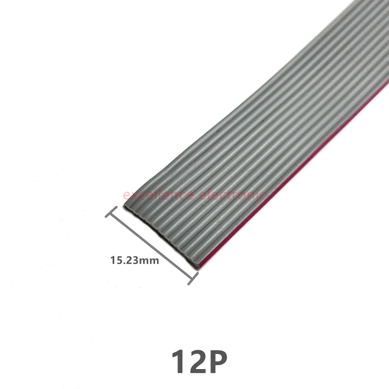 1/2/5/10Meter 6P/8/10/14/16/20/26/30/34/40/50/60 Pin 1.27Mm Pitch Grijze Platte Lintkabel 28 Awg draad Voor 2.54Mm Fc Idc Connector: MULTI / 5-9 Stks