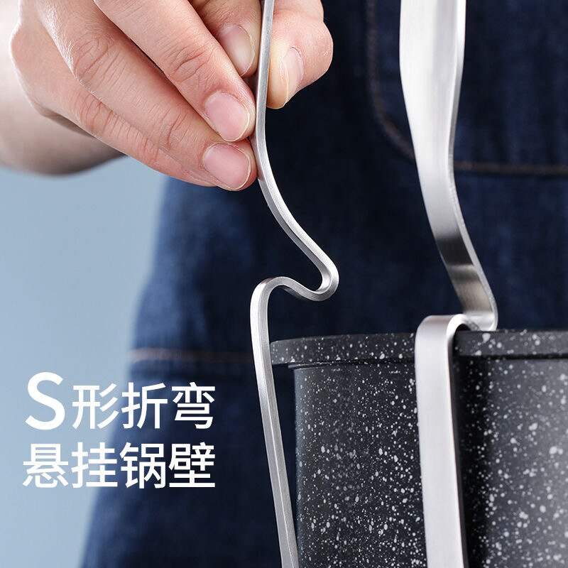 304 Roestvrij Stalen Wand Haak Pot Ladel Vergiet Lange Handvat Met Haak Anti-Slip-Opknoping Soep pollepel Set