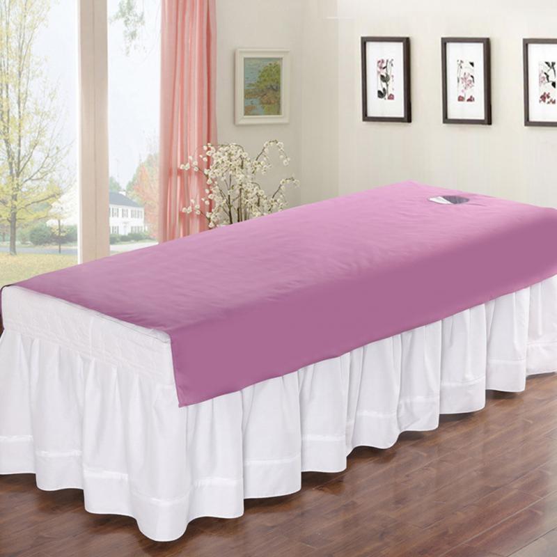 Kosmetisk salon massage spa lagen sofa hjem blødt sengetøj artikel almindelige senge dække med hul: Lilla / 115 x 190cm