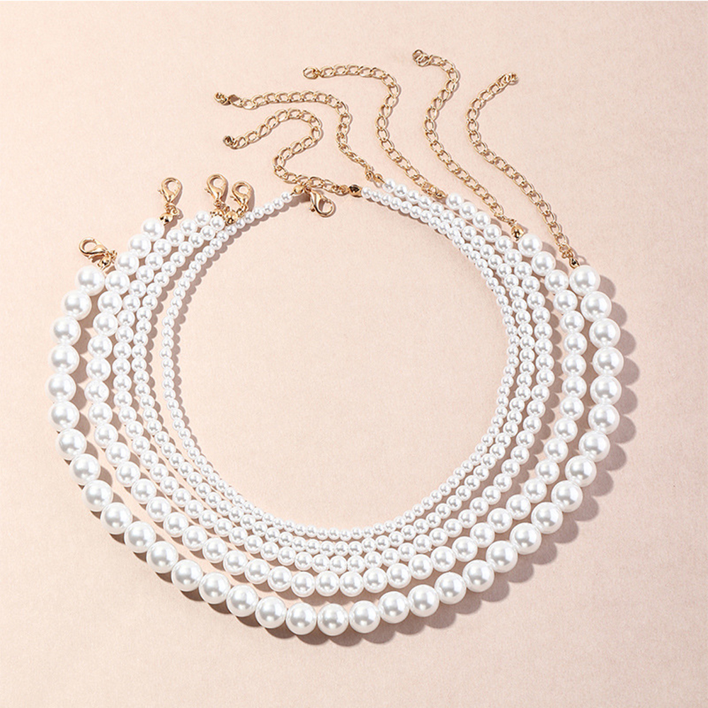 Prachtige Imitatie Parel Choker Kettingen Voor Vrouwen Eenvoudige Sleutelbeen Keten Bruiloft Sieraden Accessoires