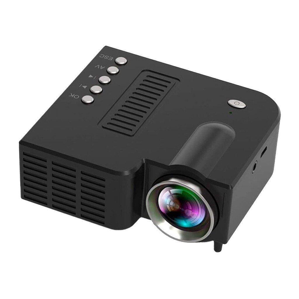 Projector US Plug LED Portable Home Theater Video Projector Support HD1080P For Outdoor Movie Black