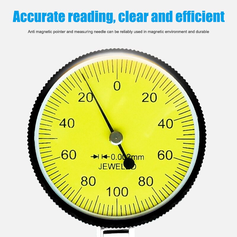 Leverage Indicator High Precision Leverage Dial Indicator Measurement Tool with 0.001mm Accuracy 0-10mm Range JDH99