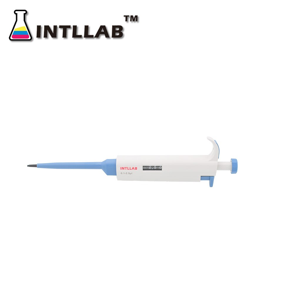 Intllab Micropipet Gun Lab Single Channel Pipet Verstelbare Volume Pipet Met Tips