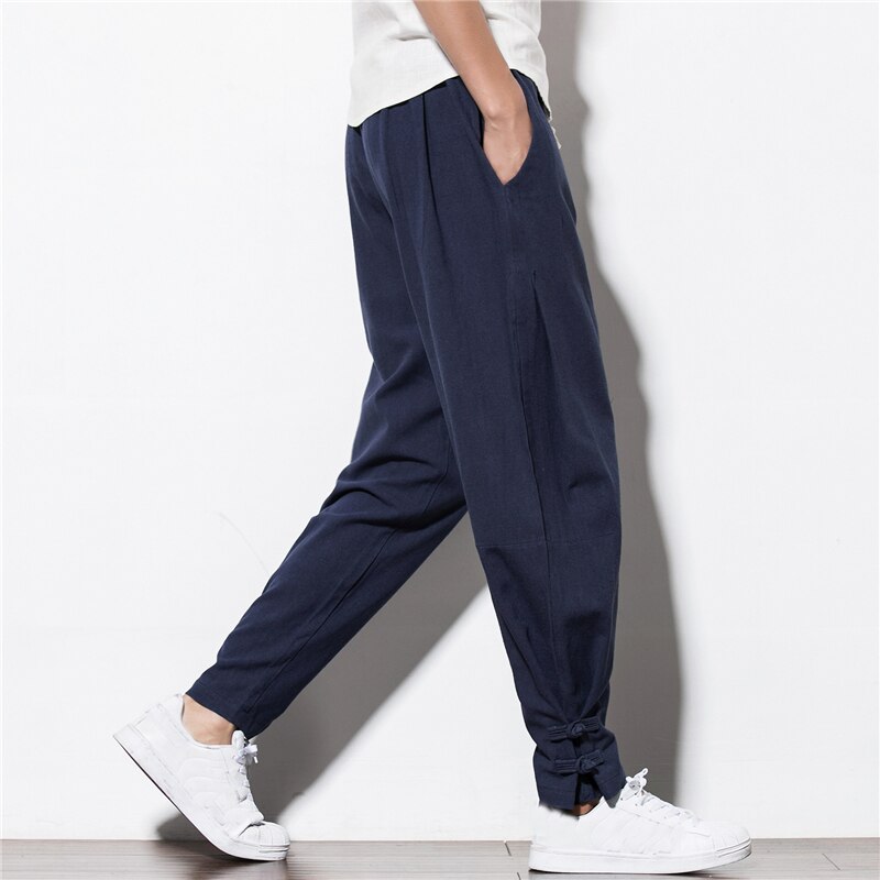 ELI22 Men's Jogger Pants Cotton Male Bodybuilding Fitness Pants Casual Color matching pants Trousers Sweatpants For Man