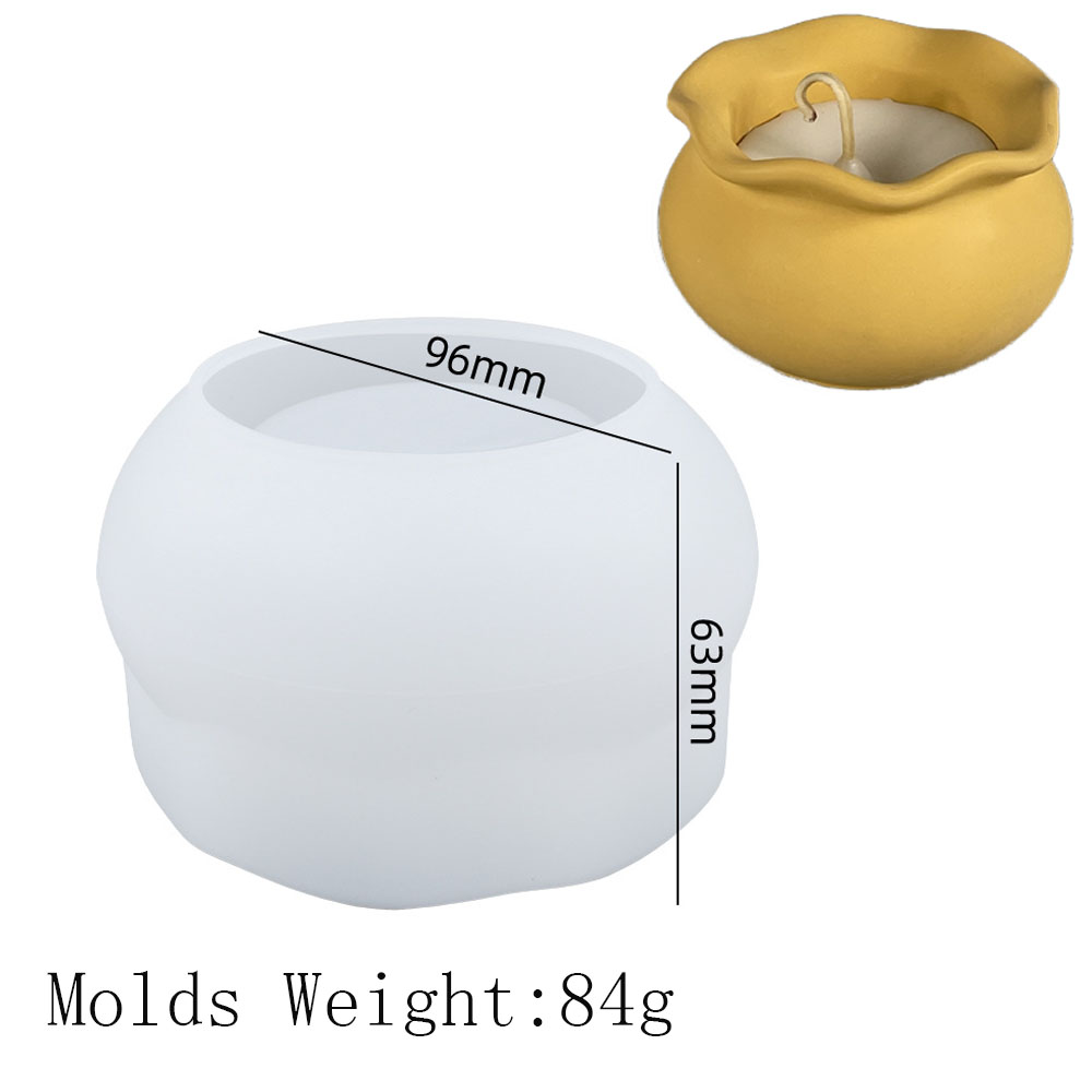 Moule en Silicone pour pot de fleurs succulentes, bricolage, boîte de rangement artisanale pour aquarium, fabrication de pot de bougie en résine de plâtre, moules de moulage, décoration de la maison: Gris clair