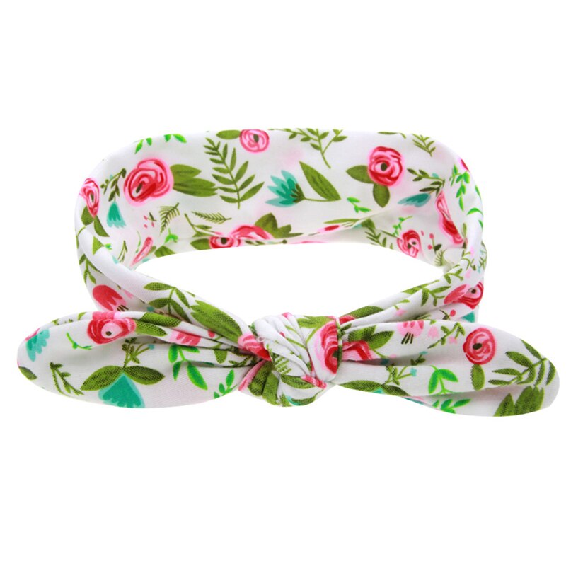 Kids Meisje Baby Baby Hoofdband Peuter Lace Bow Flower Print Haarband Hoofddeksels Leuke Mooie Kleurrijke: Rose Red Roses