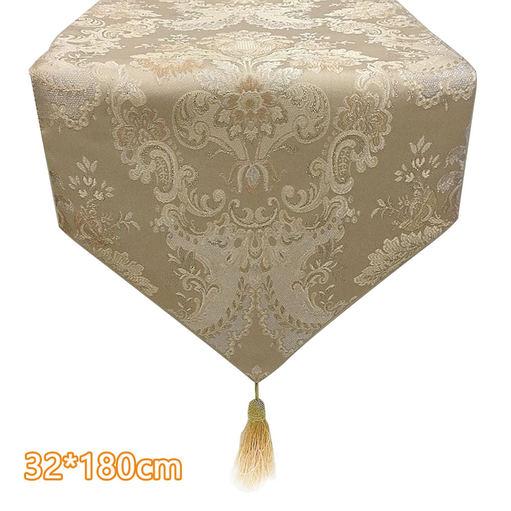 Kitchen Crafts Table Runner Restaurant Jacquard Weave Banquet European Style Home Decor Washable Dining Room For Wedding
