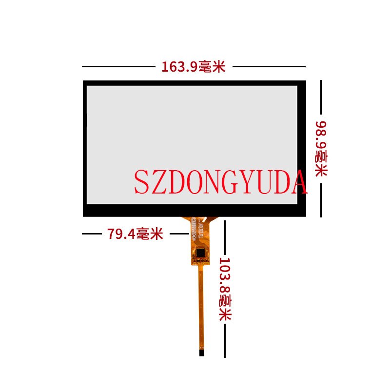 Originele 7 Inch 50Pin 800*480 AT070TN92 AT070TN94 Lcd-scherm Met 165*100 4-Lijn touch Screen Digitizer 5Mm Backlight: Touch D