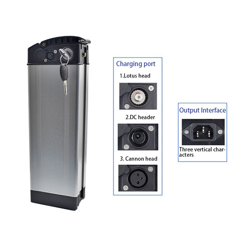 Elcykel plast lithium batteri boks 36v/48v/60v stor kapacitet 18650 holder kuffert cykel tilbehør