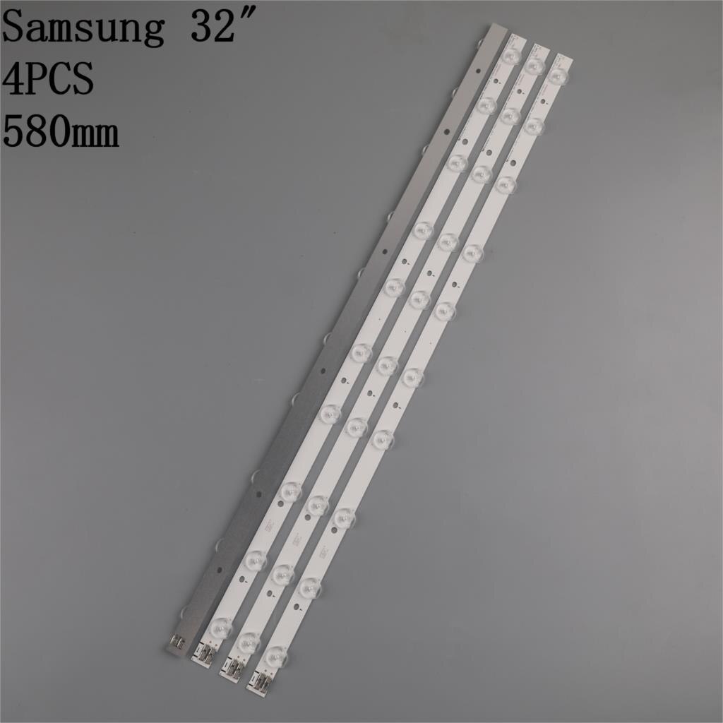 1Set = 4 Stuks 10Leds 580Mm Led Backlight Strip Voor UE32EH5000KX D1GE-320SC1-R3 32F-3535LED-40EA BN96-24146A