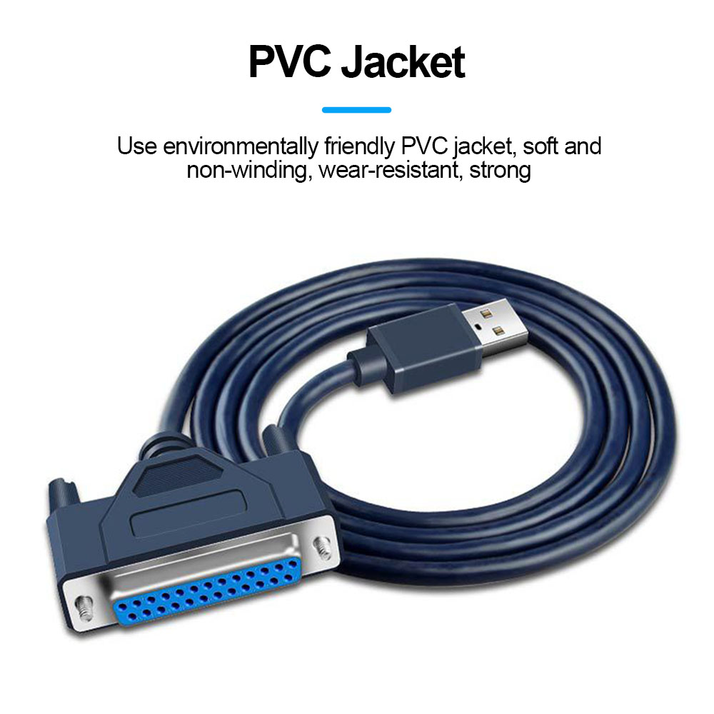 1.2m USB To DB25 Female Port Printer Cable Converter LPT Cable 25 Pin Laptop PC To Printer Connecting Wire Compatible System