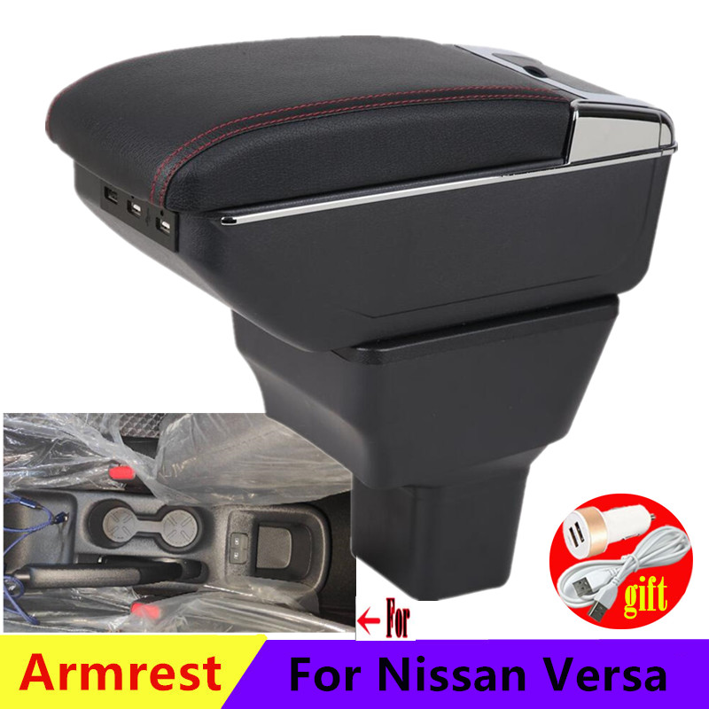 Auto Armsteun Voor Nissan Versa Armsteun Doos Almera Centrale Winkel Inhoud Opbergdoos Interieur Met Usb Interface