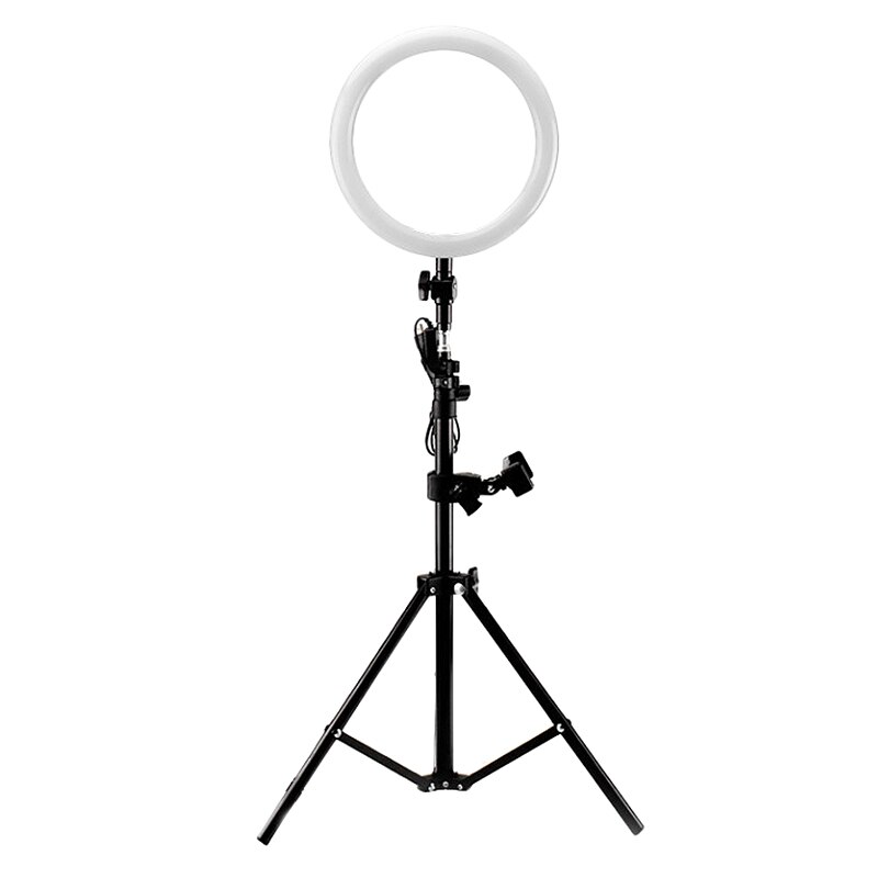 Led Ring Fill Light Tripod, 16cm Diameter Ring Fill Light and 2.1M Adjustable Telescopic Live Tripod: Default Title