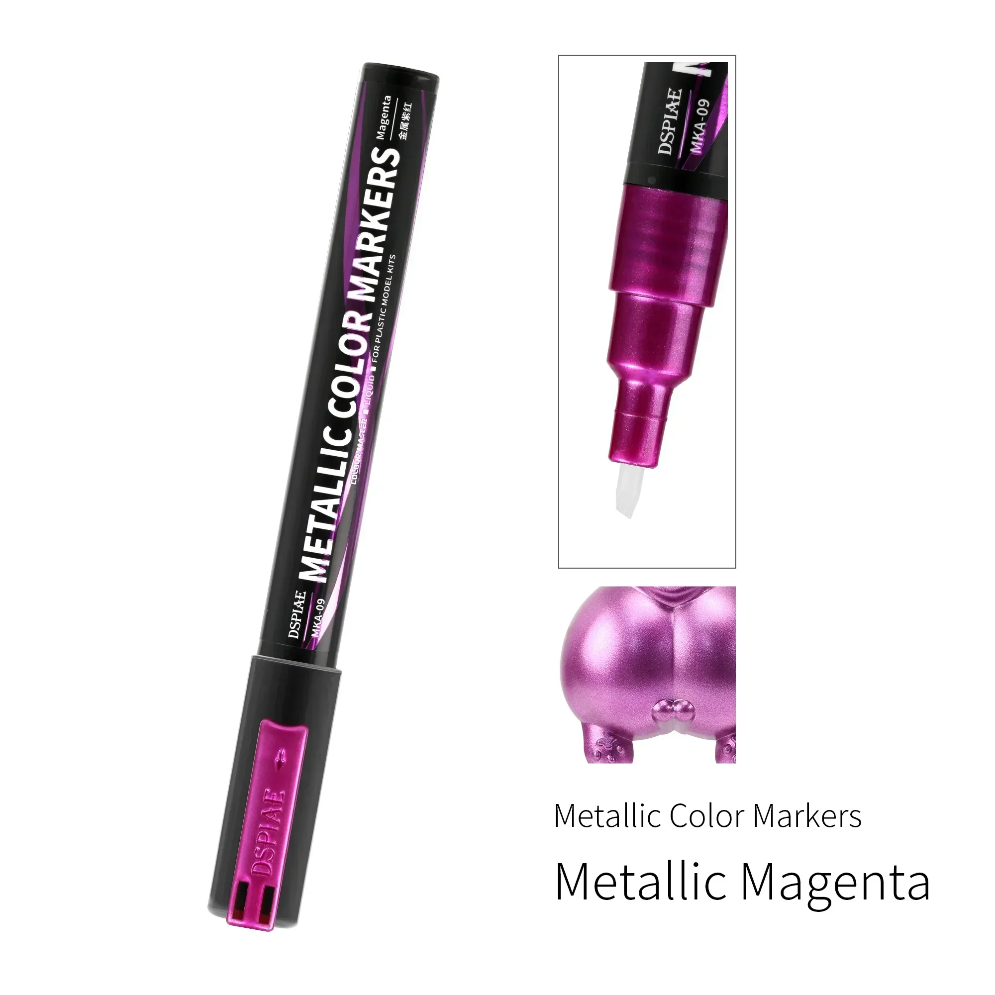 DSPIAE MKA-Stylo pinceau super métallique pour modèle Gundam Mech, 12 couleurs, tête souple à base d'eau, respectueux de l'environnement exécutif: Autre
