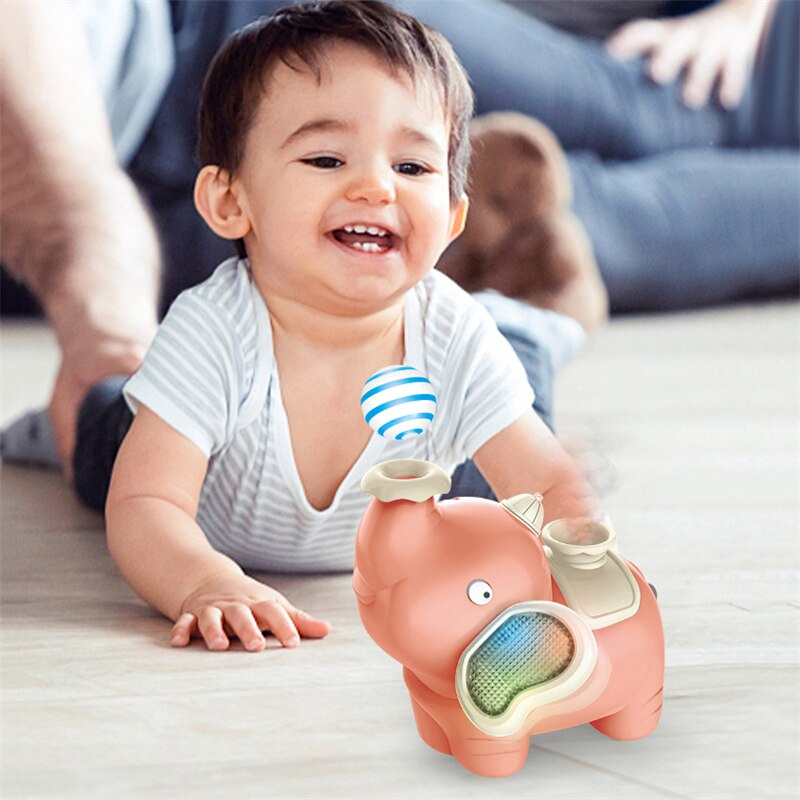 Balle à souffler en forme d&#39;éléphant, jouet à lévitation, pulvérisateur, humidificateur, éclairage, musique