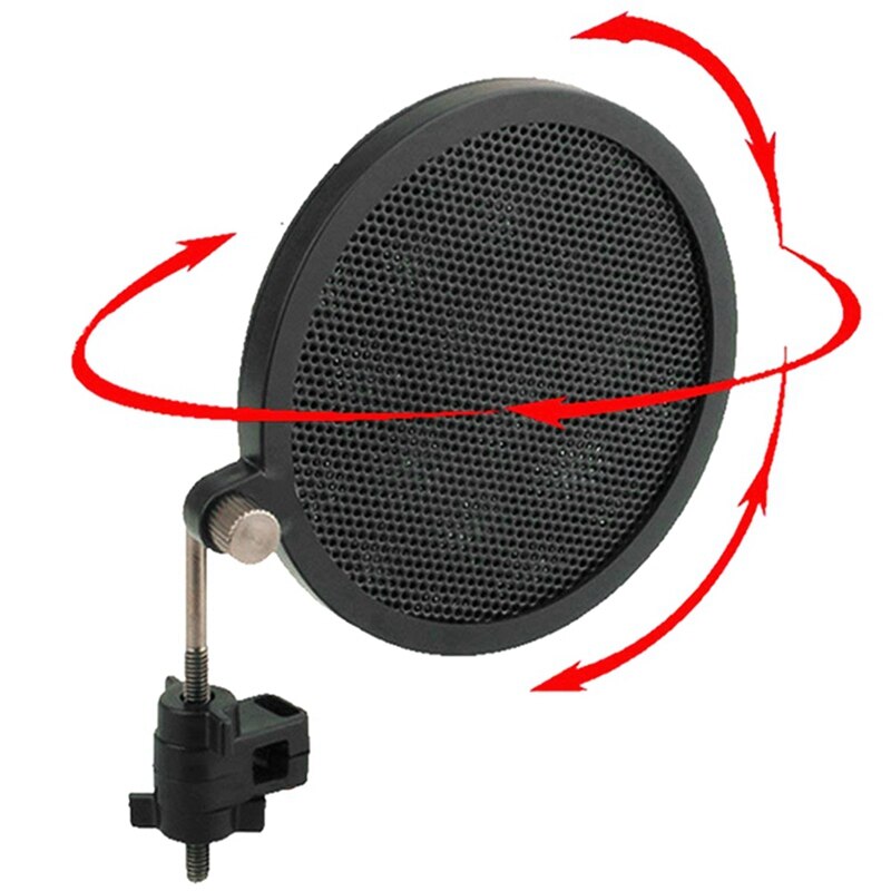 Hfes mikrofonspinne mit doppeltem gitterfilter, einstellbarer vibrationsdämpfung, hoher isolierung, metall-mikrofonhalterungsklemme