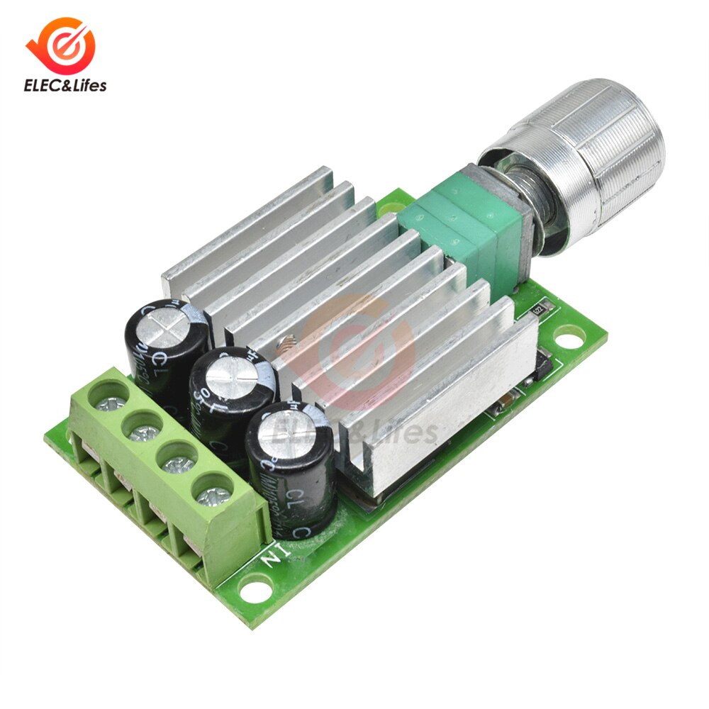 DC 12V-30V 6V 12V 24V 30V 10A PWM DC Motor Speed Controller Governor Heat Sink Speed Regulator LED Dimming Dimmer Speed Control