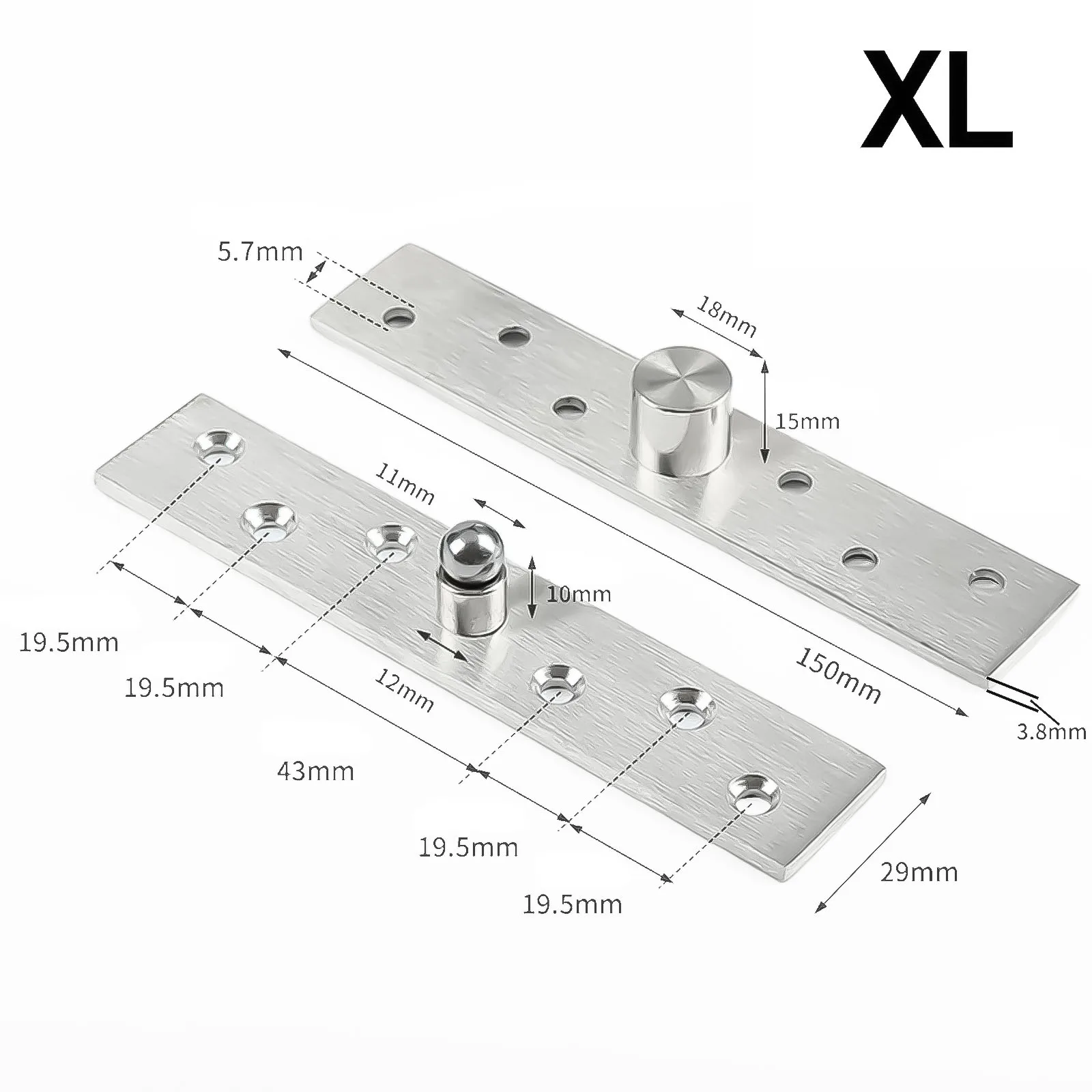 Stainless Steel Invisible 360 Degree Rotary Door Pivot Up And Down Hinge For Wooden Door Cabinet Door Furniture Hardware