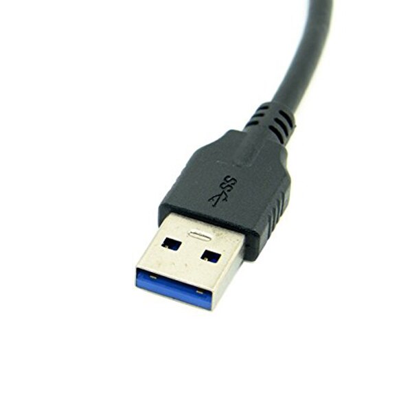 0.4m Right Angled 90 Degree USB 3.0 A Type Male to Straight A Type Male Data Cable