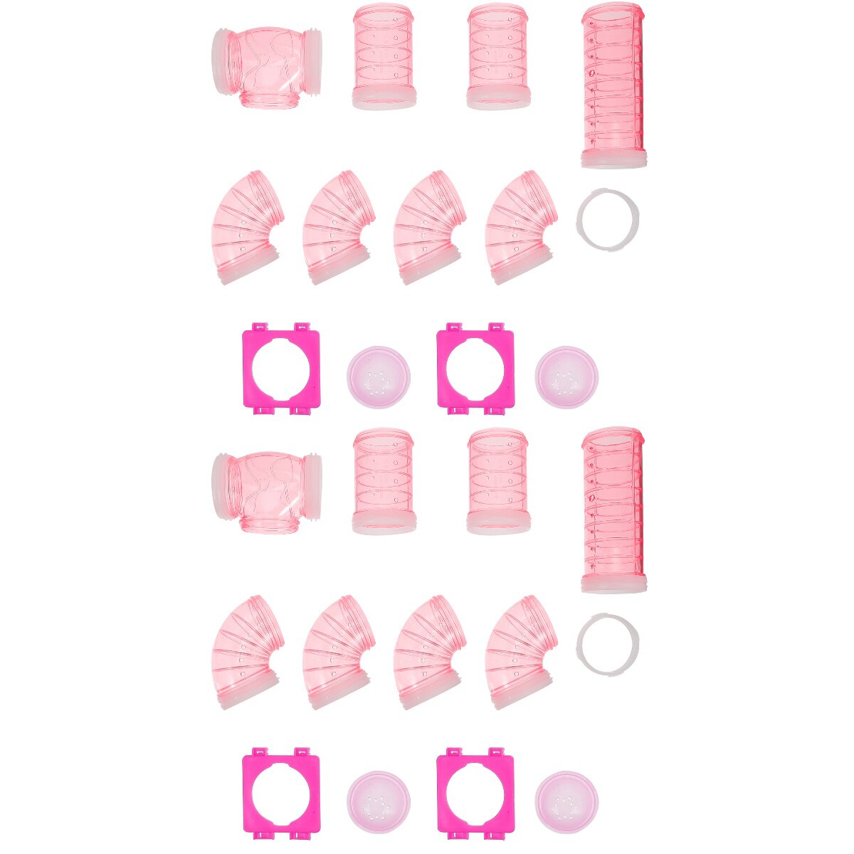 2 Sets Hamster Tube Plastic Tunnel Pet Cage Cage Tube Playground Tunnel: Default Title