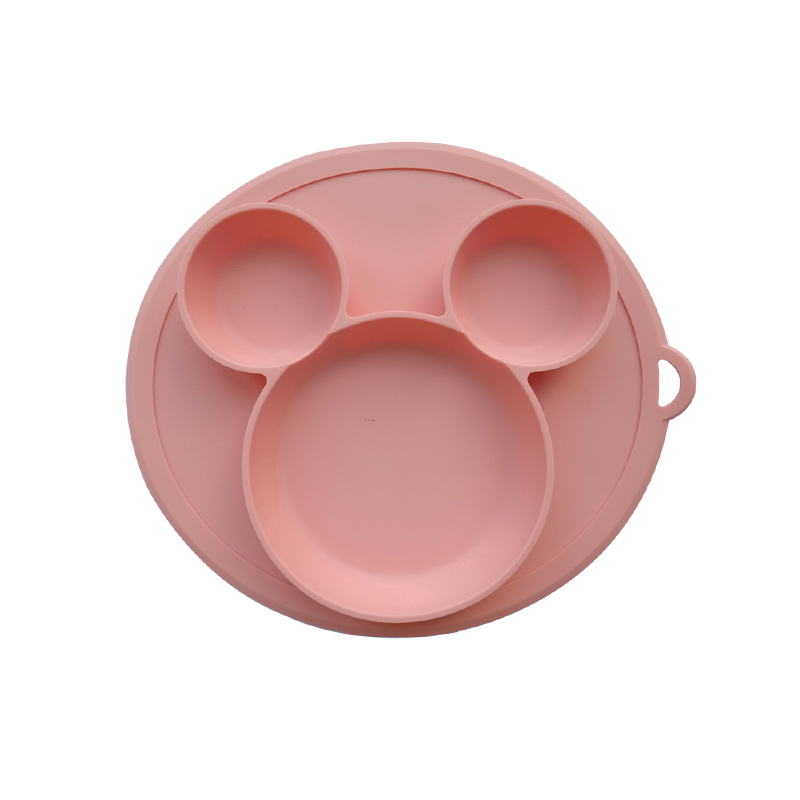 Assiette à manger en Silicone pour bébé, alimentaire, mignon renard, ventouse, vaisselle, bol d&#39;alimentation supplémentaire pour enfants, plats souples, 100%: 8