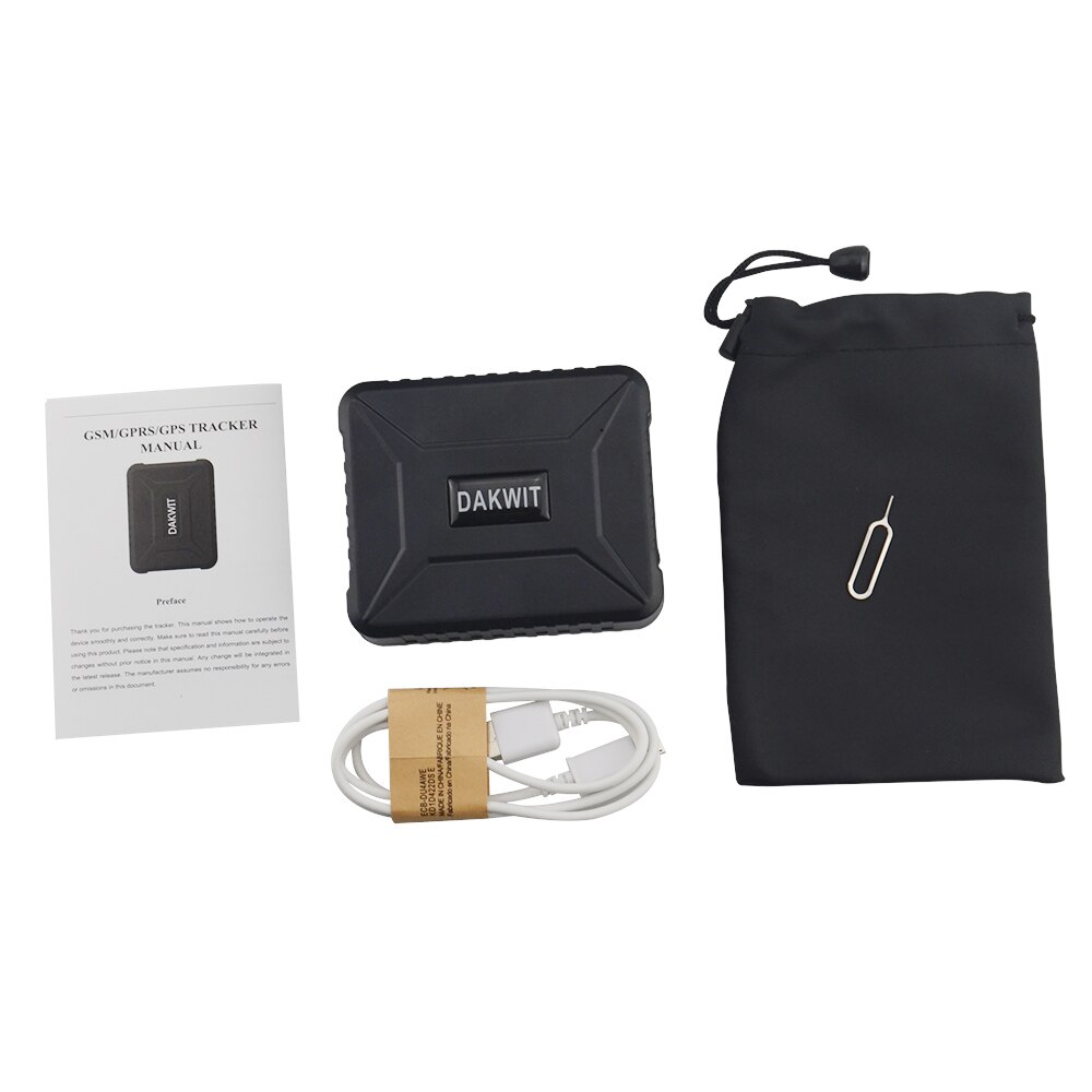 Mini GPS Vehicle Tracker TK8002 with Strong Magnet Fall Off Vibration Alarm with Dustproof Bag Realtime Tracking Device Locator: without box