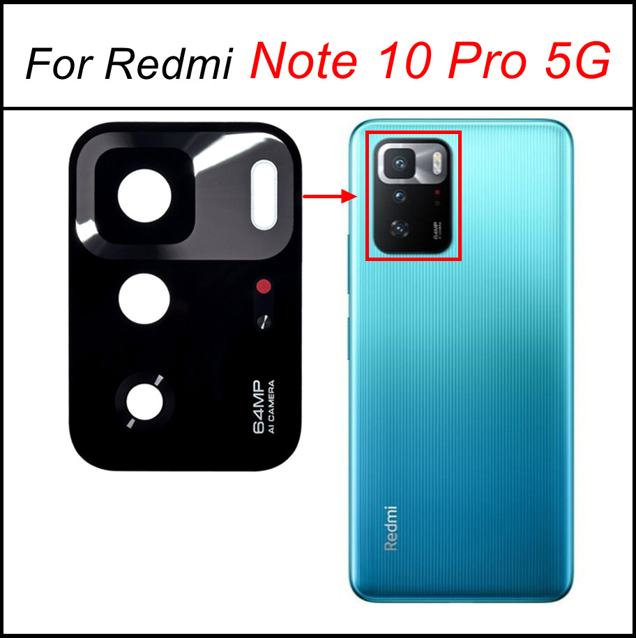 Original Rear Back Camera Glass Lens Cover For Xiaomi Redmi Note 10/Note10 Pro 5G Camera Glass+Frame Holder Bezel Replacement: Note 10 Pro 5G-Glass