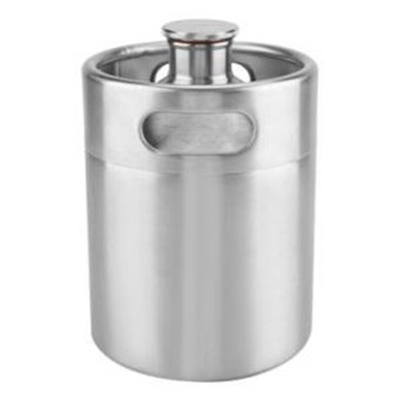 Stainless Steel Keg Beer Growler Portable Beer Bottle Home Beer Making Bar Tool Mini Keg: Default Title