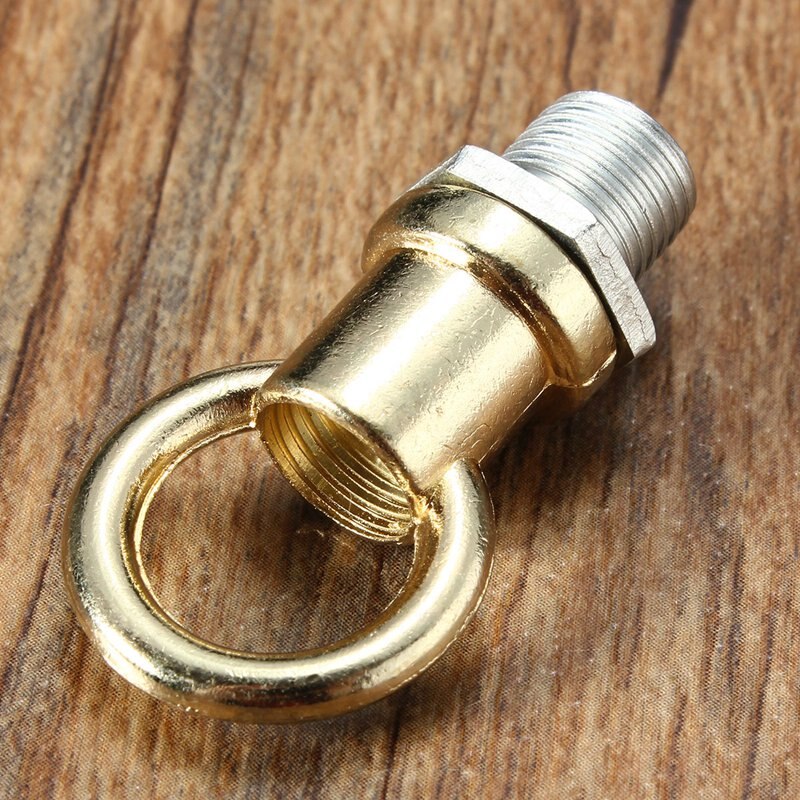Gancho para lámpara de techo, Base de luz rosa de Metal, Retro, Vintage, rosca M10 de 10mm, adaptador de luz, ajuste de cierre, estilo liso: Golden