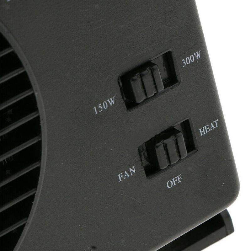 150W / 300W 12V High Power Car Heater High Heat Conversion Rate Car Heater Adjustable Power Ceramic Cooling Fan